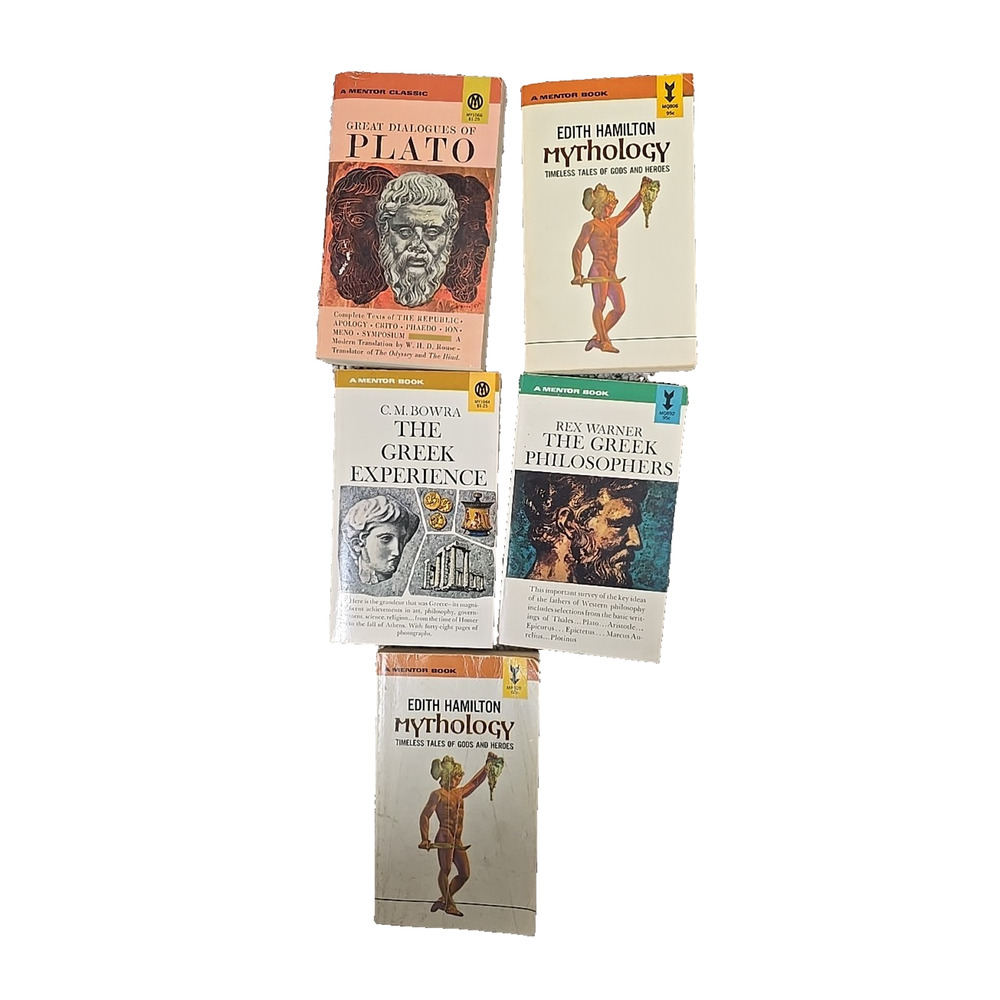 Lot of 5 VTG A Mentor Book Various Authors Mythology Philosopher Paperback Books